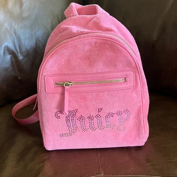 Juicy Couture Pink Suede Backpack - Picture 3 of 8